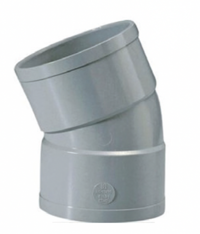 COUDE SIMPLE 22°30 PVC EU FF A COLLER D 110