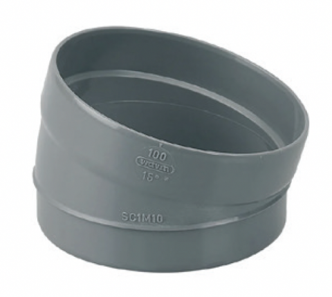 SECTEUR DE COUDE 15° PVC EU MF A COLLER D 250