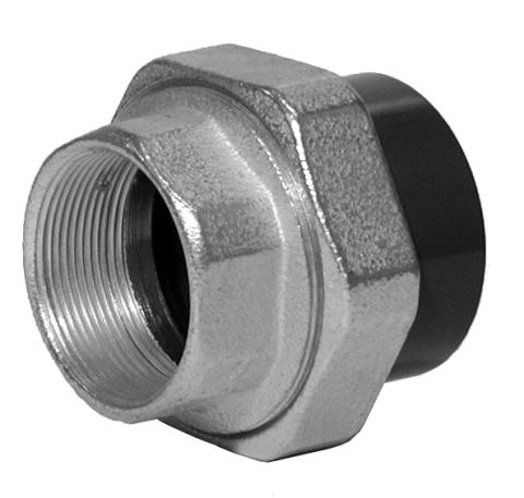 UNION MIXTE PVC FEMELLE A COLLER FONTE GALVA TARAUDE PN 16 D 16x3/8"
