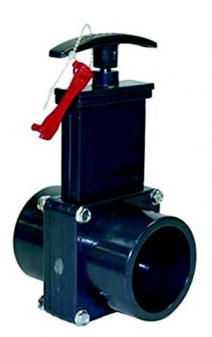 VANNE A GUILLOTINE PVC FEMELLE A COLLER JOINT EPDM PN 1 D 090