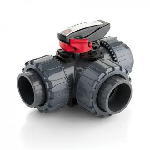 ROBINET A TOURNANT SPHERIQUE EN L PVC F A COLLER EPDM D 016 PN 16
