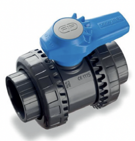 VANNE A BOISSEAU SPHERIQUE EASYFIT PVC SIEGE PE JOINT EPDM D 3/8''