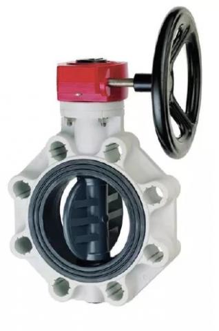 VANNE PAP PVDF CORPS PP GR MANCHETTE FPM CDE PAR REDUCTEUR DE 075