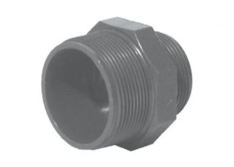 MAMELON DOUBLE PVC REDUIT FILETE PN 16 D 1/2"x3/8" MAMELON DOUBLE PVC REDUIT FILETE PN 16 D 1/2"x3/8"